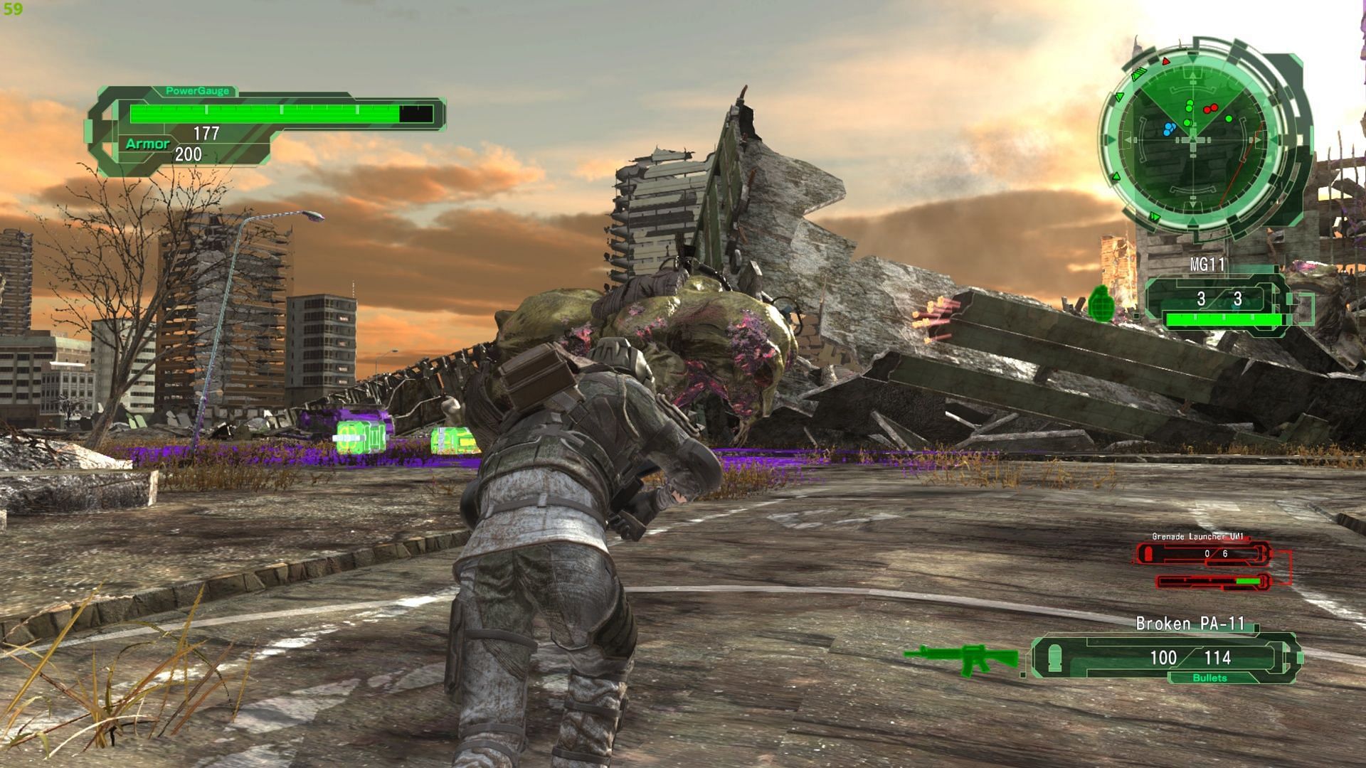 Giant alien frog in Earth Defense Force 6 (Image via D3 Publisher)